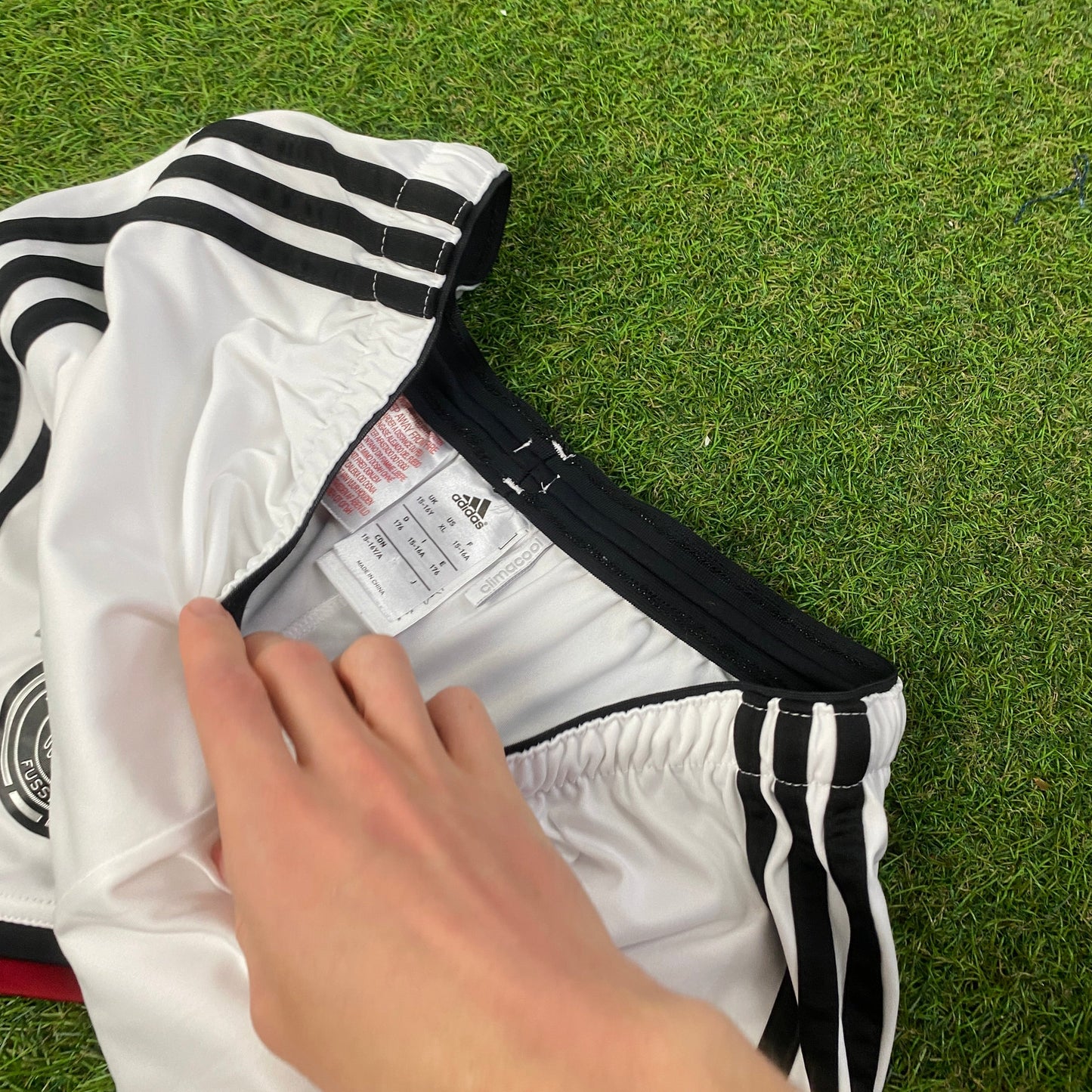 00s Adidas Germany Football Shorts White Small