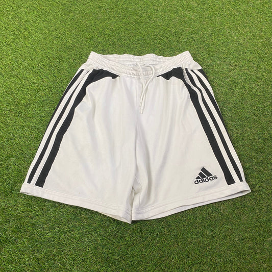 00s Adidas Football Shorts White Small