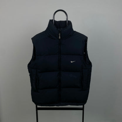 00s Nike Puffer Gilet Jacket Black Small
