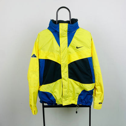 90s Nike ACG Packable Windbreaker Jacket Yellow Small