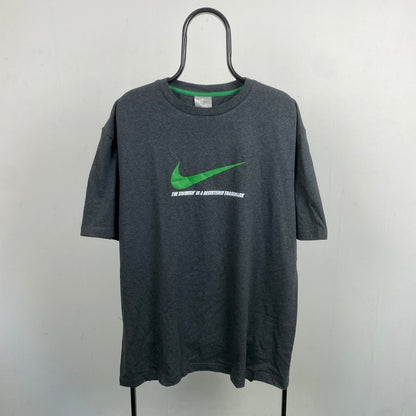 00s Nike Swoosh T-Shirt Grey XXL