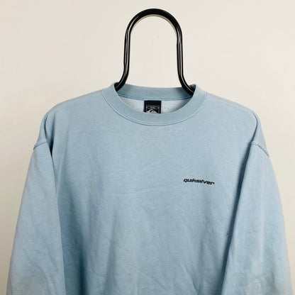 Retro Quiksilver Surfwear Sweatshirt Blue Small
