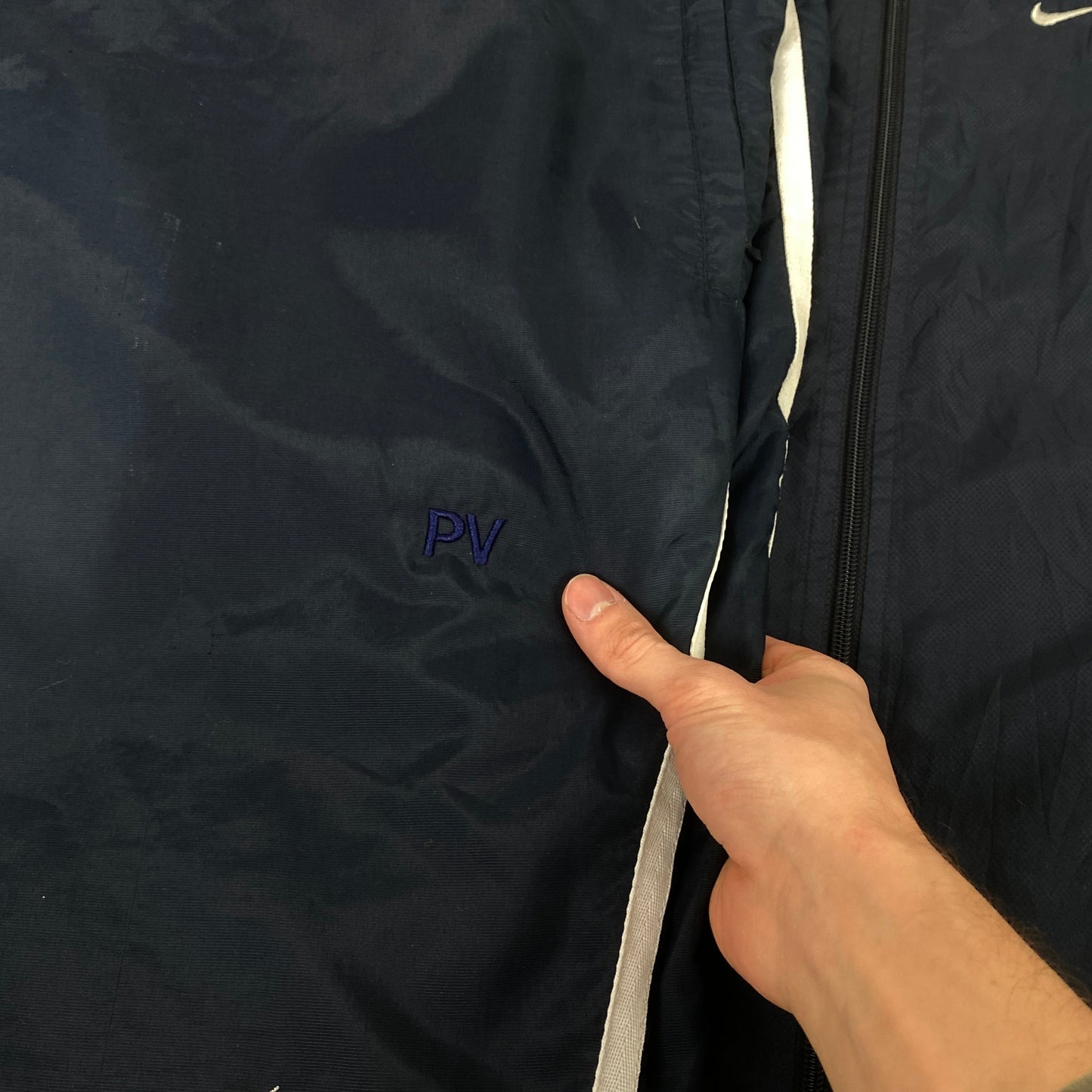 00s Nike Piping Tracksuit Set Windbreaker + Joggers Blue XXL