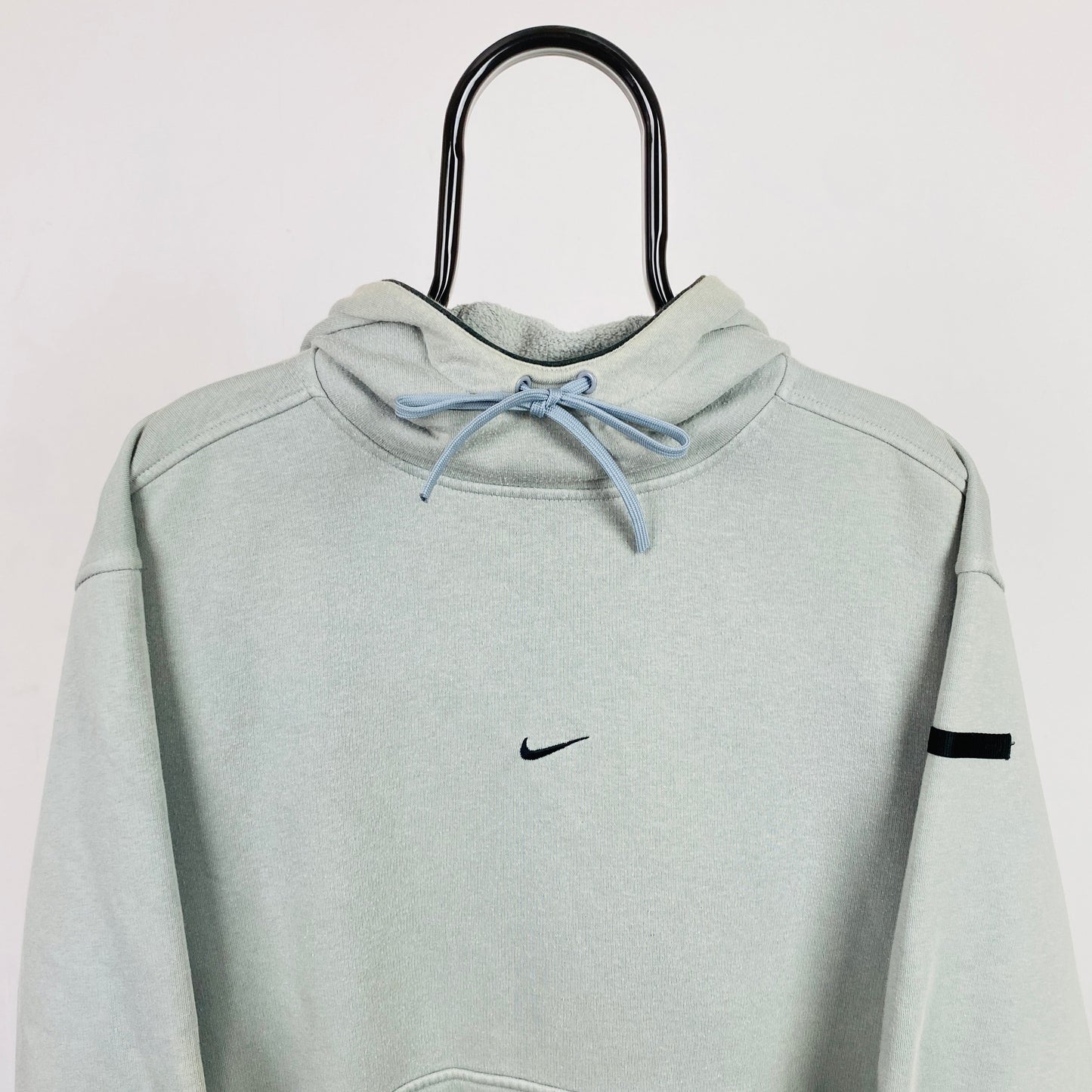 00s Nike Centre Swoosh Hoodie Blue Small