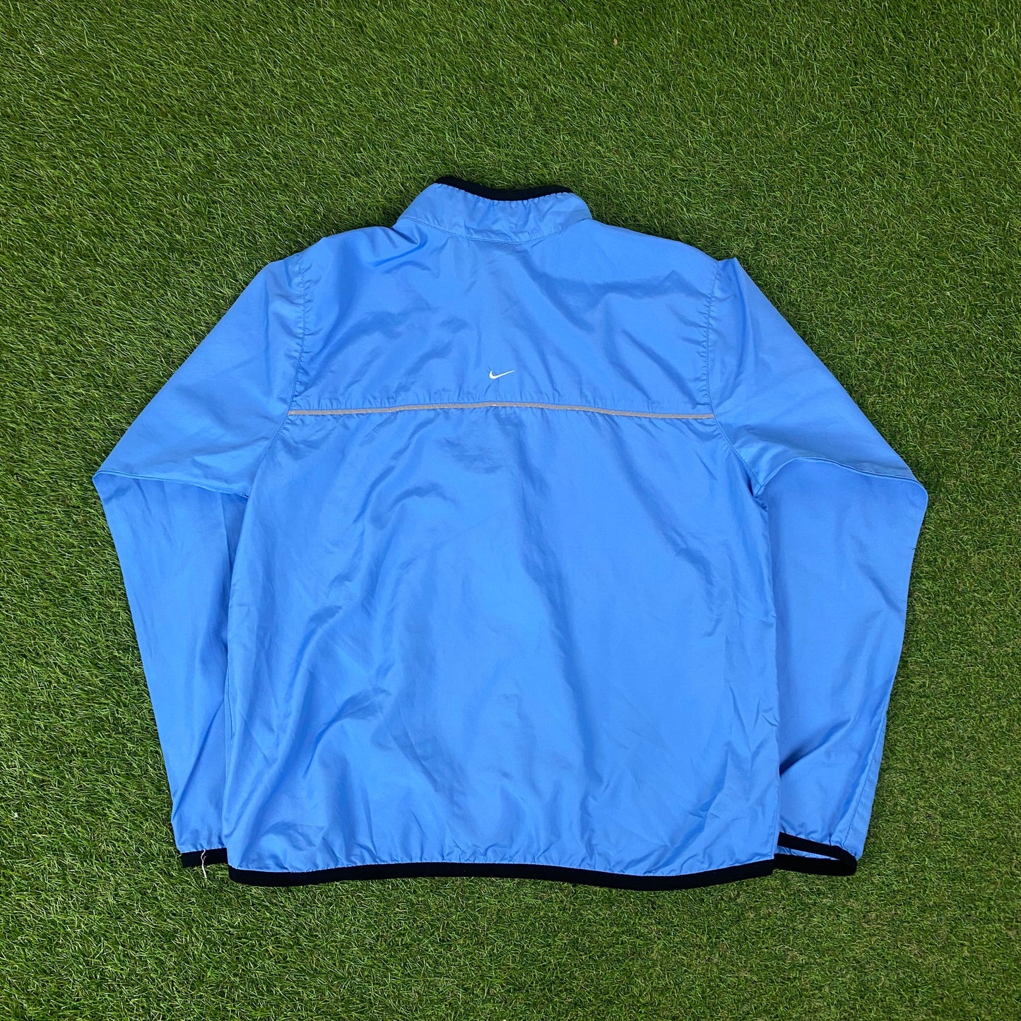 00s Nike Windbreaker Jacket + Joggers Set Blue Medium