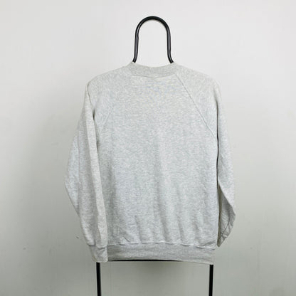 Retro 90s Fruit Of The Loom Wolf Sweatshirt Grey Small