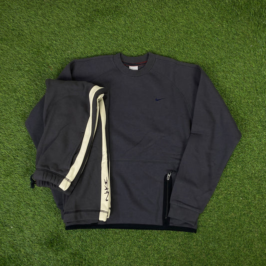 00s Nike Sweatshirt + Joggers Set Grey Small