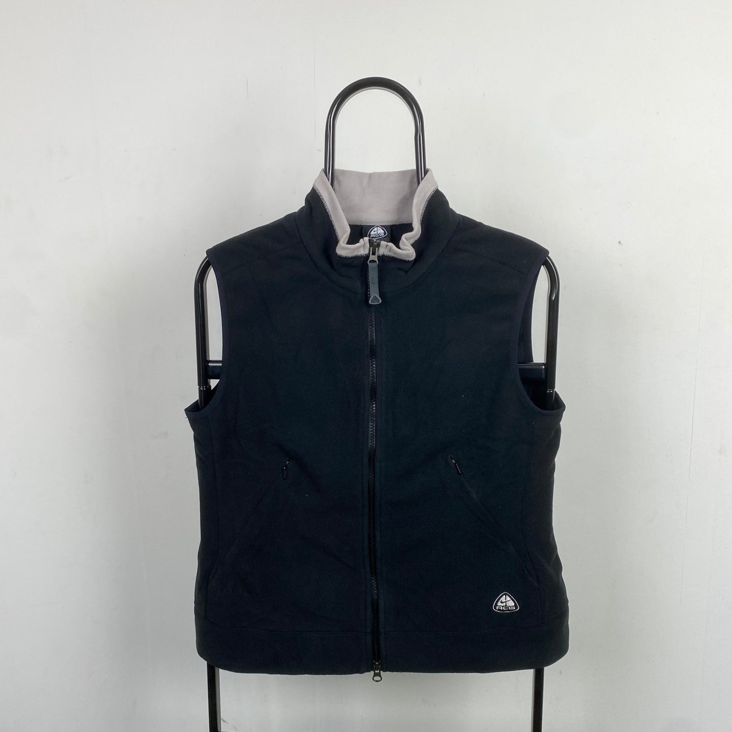 00s Nike ACG Fleece Gilet Sweatshirt Black Womens Medium
