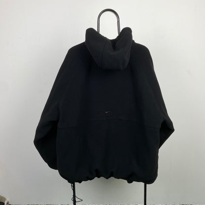 90s Nike Reversible Sidewinder Fleece Coat Jacket Black Medium