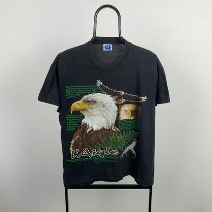 Retro 90s Eagle T-Shirt Black Medium