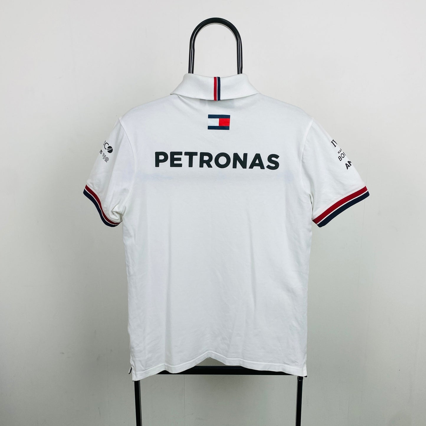Retro Tommy Hilfiger Mercedes F1 Polo T-Shirt White Small