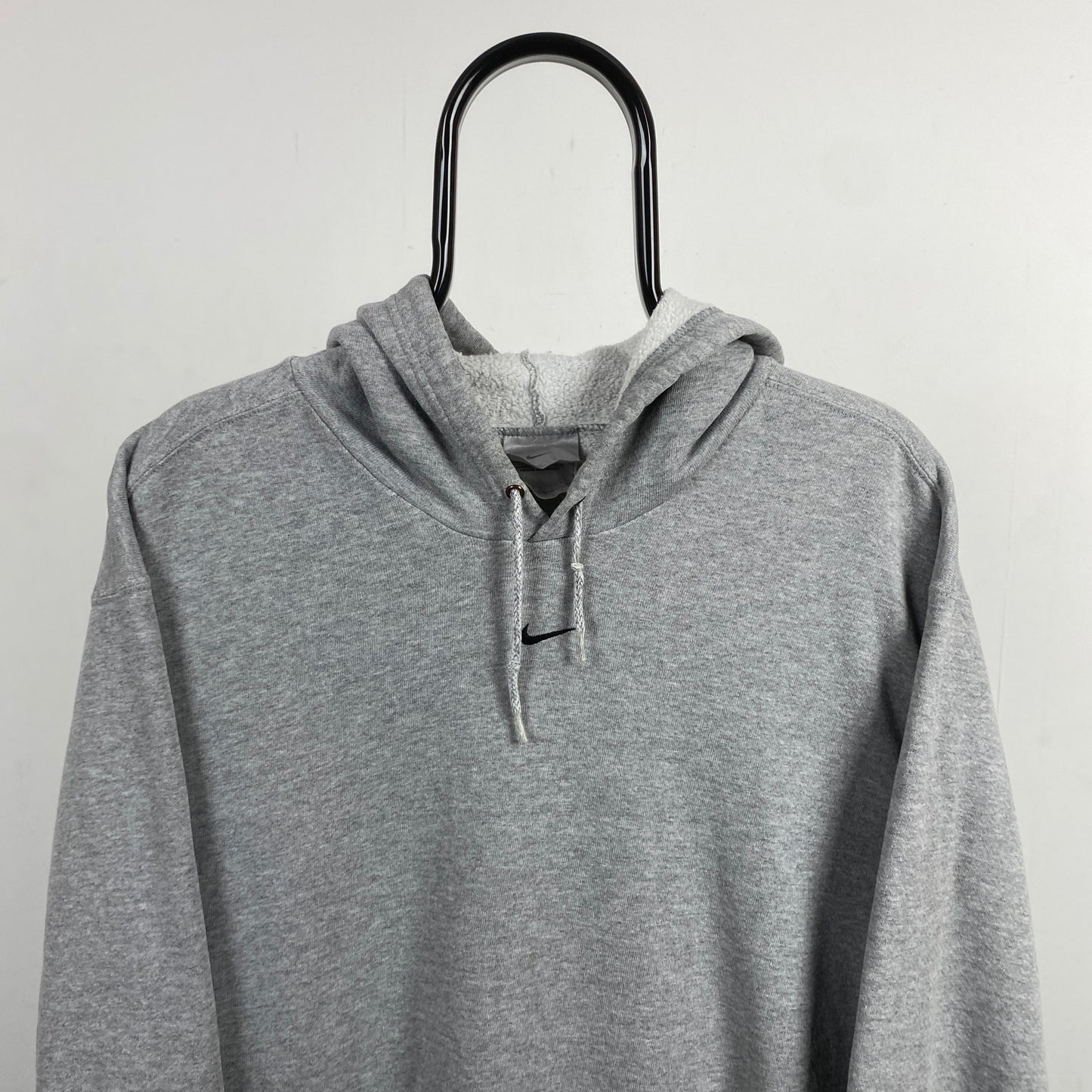 00s Nike Centre Swoosh Hoodie Grey XL