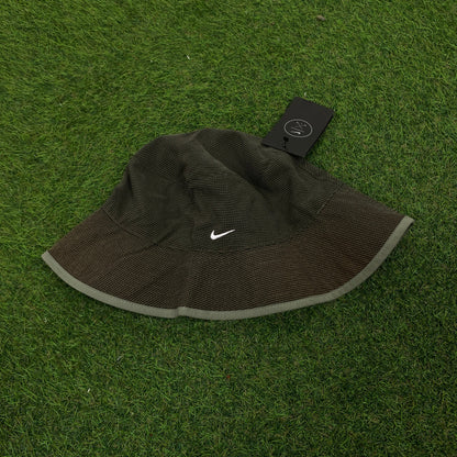 00s Nike Golf Reversible Bucket Hat Green Brown