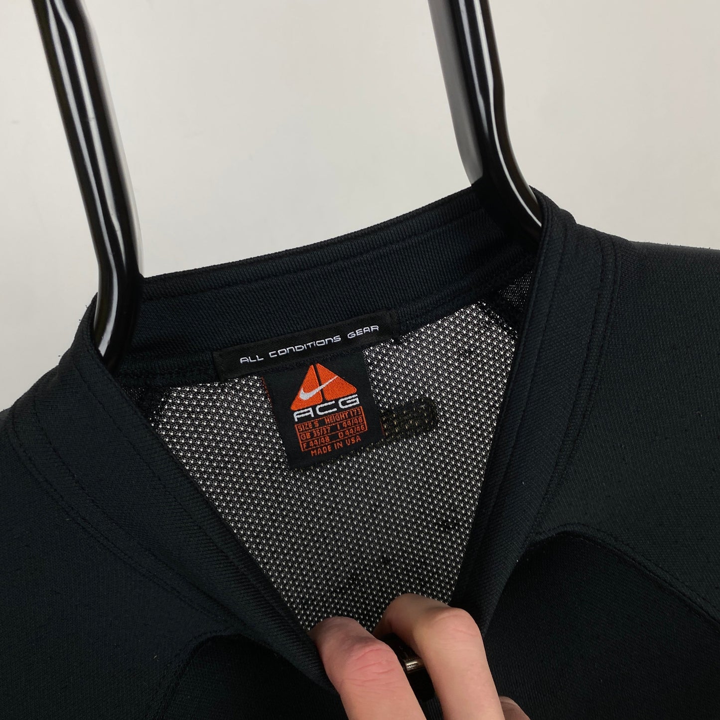90s Nike ACG 1/4 Zip Sweatshirt Black Small