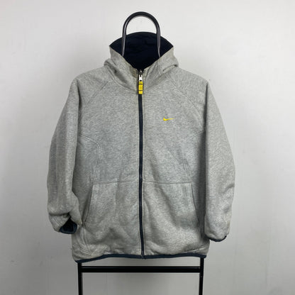 00s Nike Reversible Fleece Coat Jacket Black XS