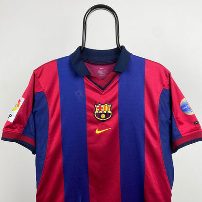 90s Nike Barcelona Football Shirt T-Shirt Red Small