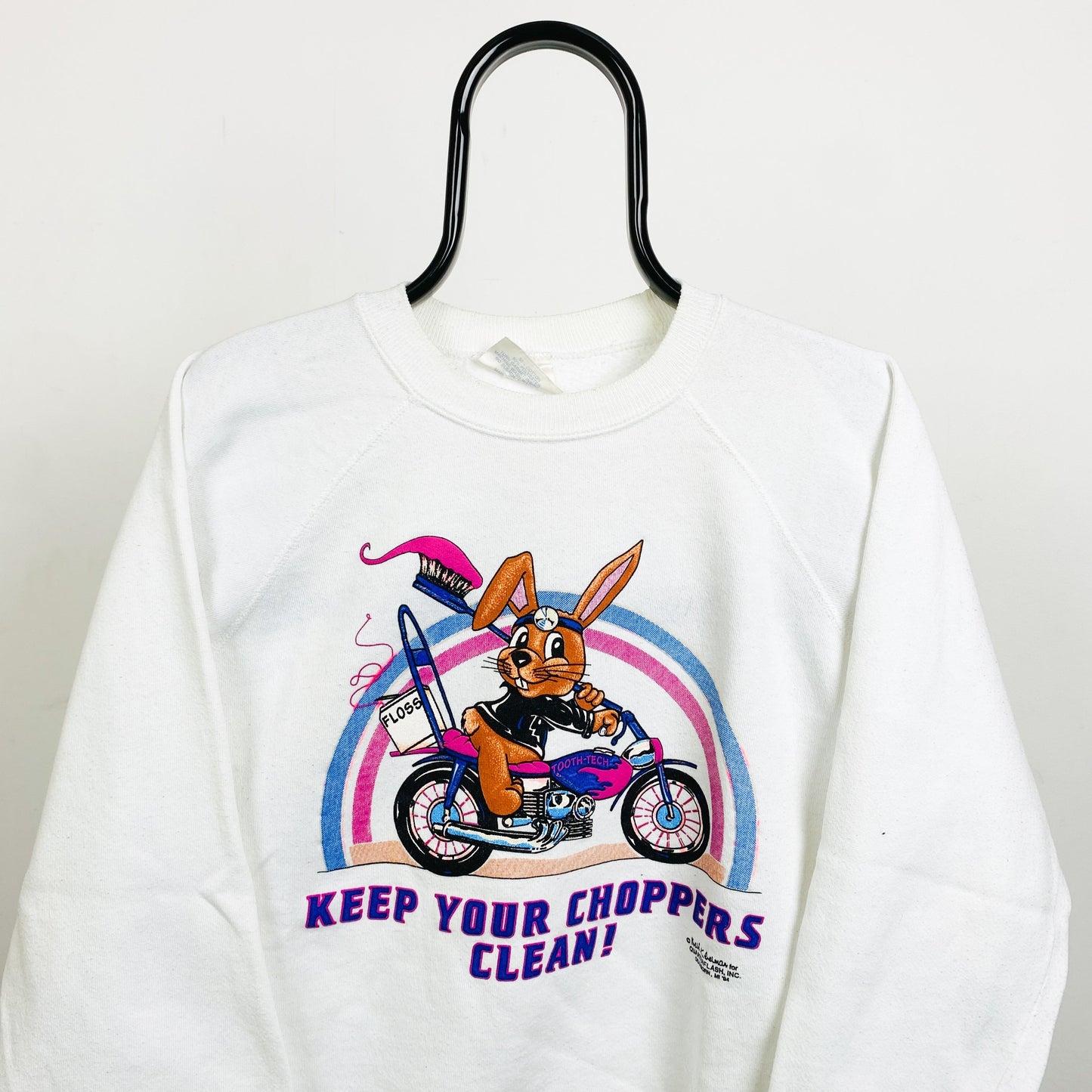 90s Retro Dentist Sweatshirt White Large