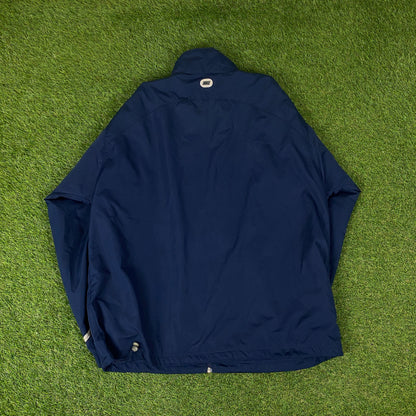 00s Nike Piping Tracksuit Set Windbreaker + Joggers Blue XXL