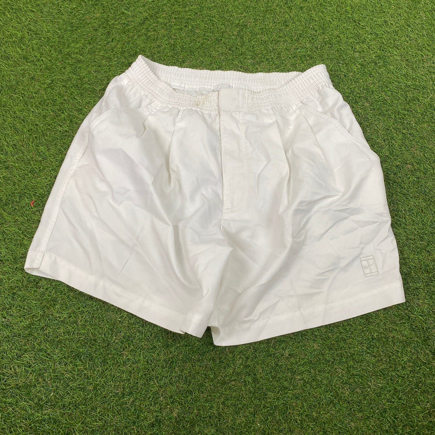 00s Nike Court Tennis Shorts White Small