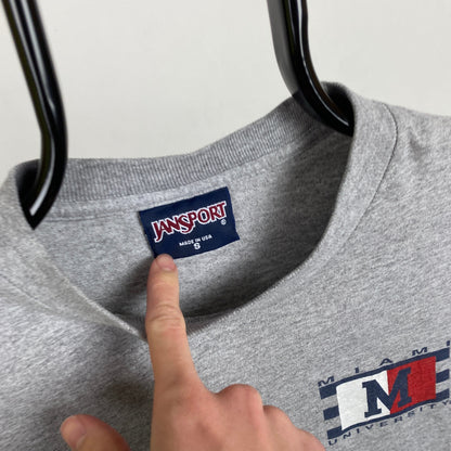 Retro Miami University T-Shirt Grey Small