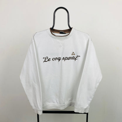 Retro Le Coq Sportif Sweatshirt White Large