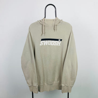00s Nike Swoosh Hoodie Brown Large