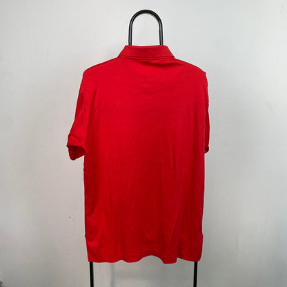 90s Nike Polo Shirt T-Shirt Red XL