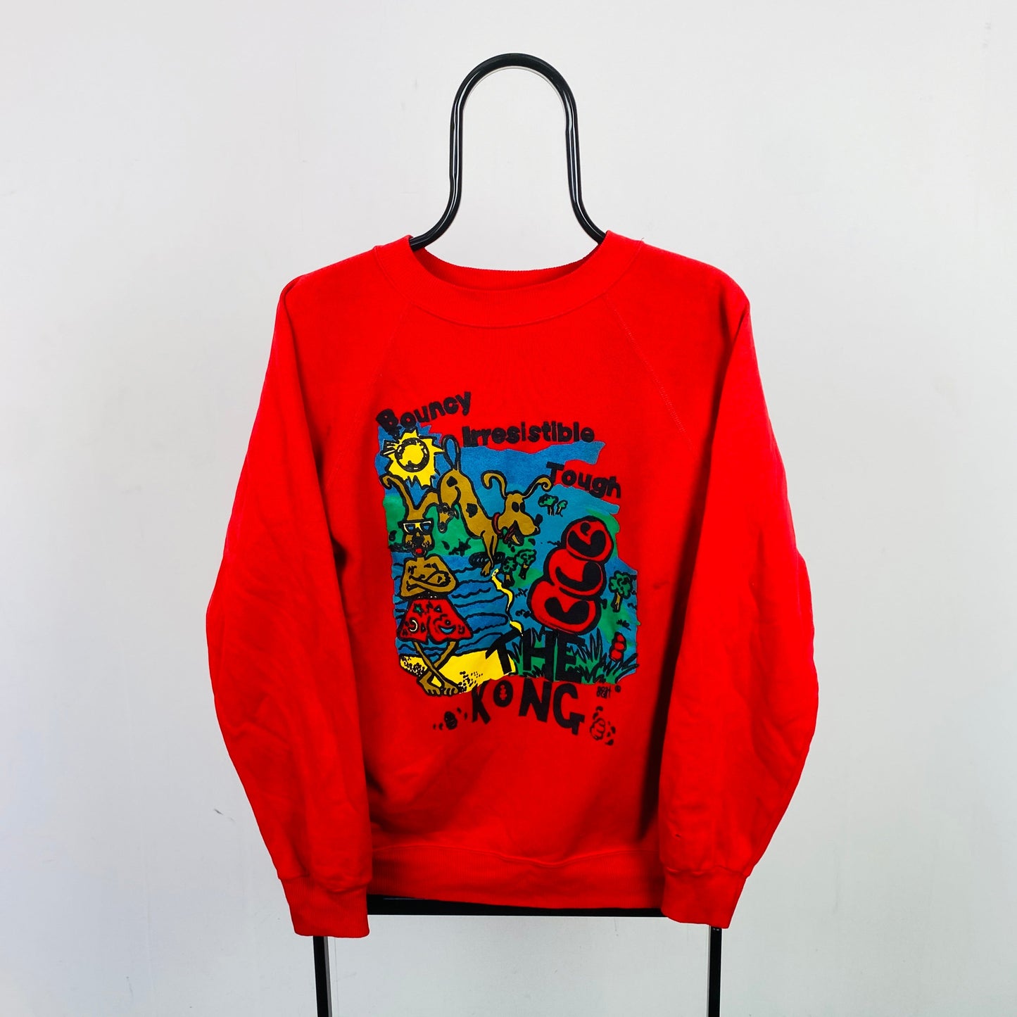 Retro Kong Dog Sweatshirt Red Medium
