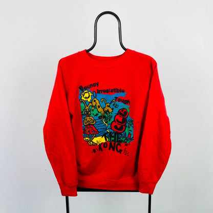Retro Kong Dog Sweatshirt Red Medium
