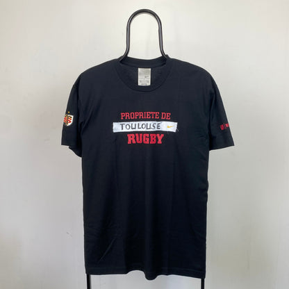 00s Nike Toulouse Rugby T-Shirt Black Small