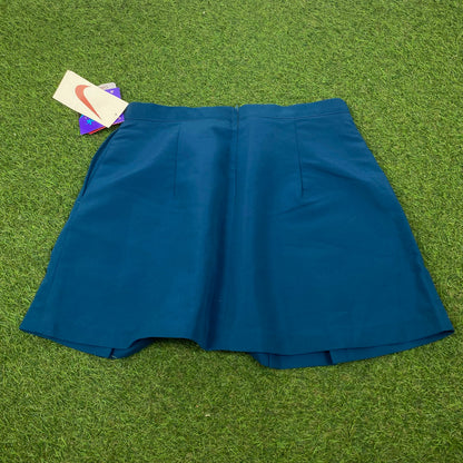 Vintage Nike Pleated Skirt With Pockets Blue Large