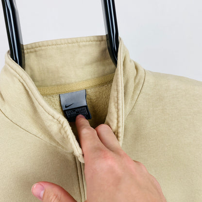 00s Nike Zip Sweatshirt Brown Small
