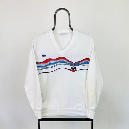 90s Adidas Ivan Lendl Face Sweatshirt White Small/XS