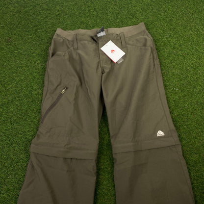 00s Nike ACG Zip Off Cargo Trousers Joggers Brown XS