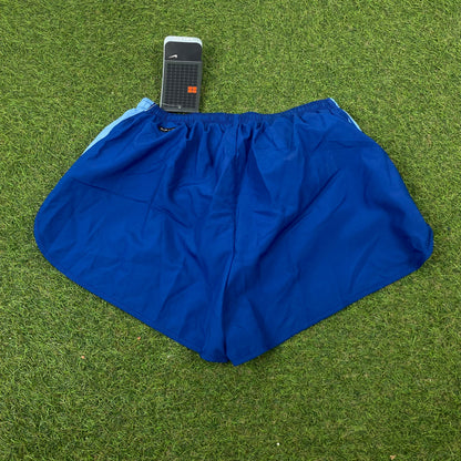 90s Nike Nylon Sprinter Shorts Blue Small