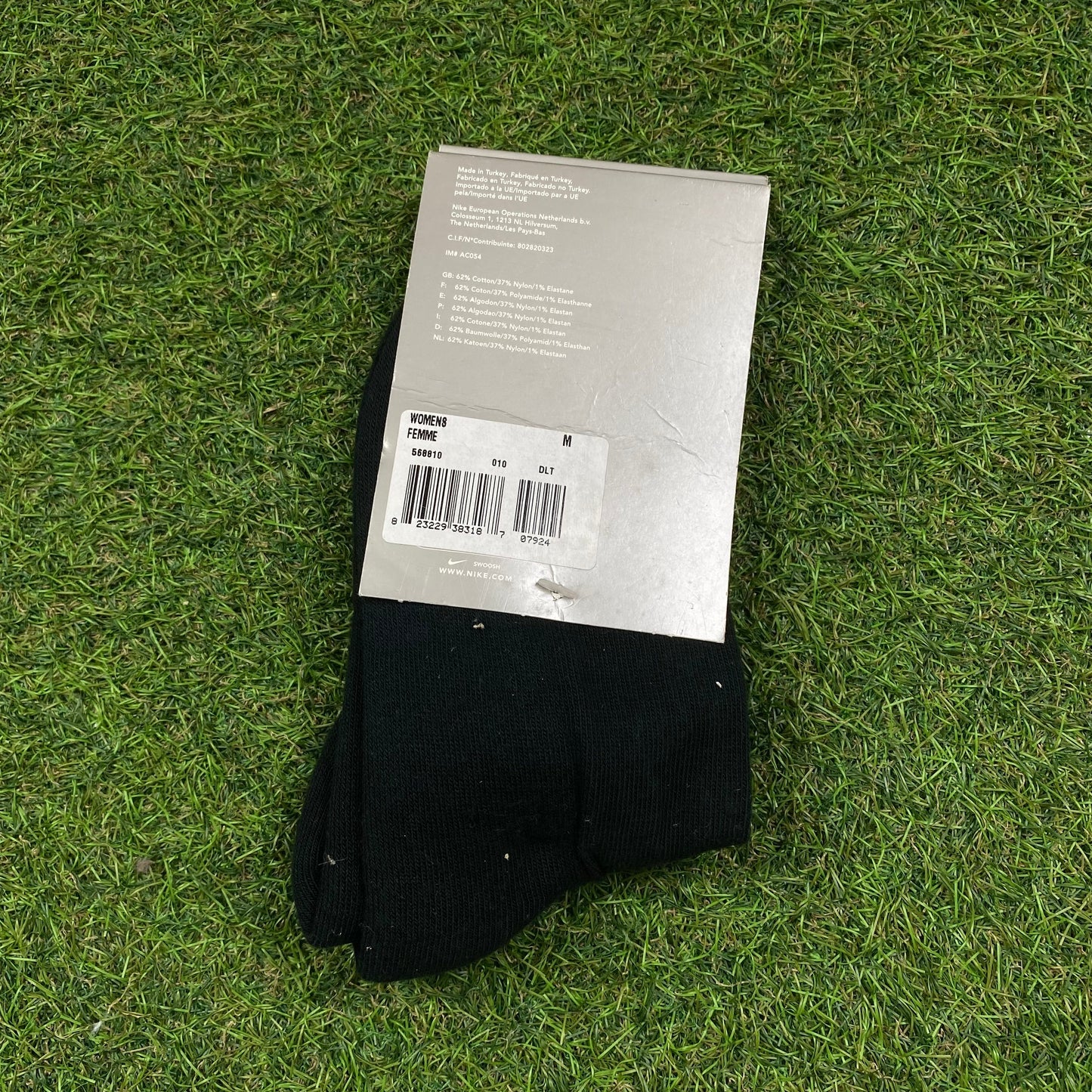 Vintage Nike Reveal Socks Black UK6-12