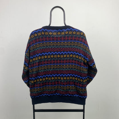 Retro Knit Sweatshirt Black Small