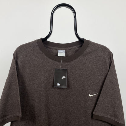Vintage Nike T-Shirt Brown Medium