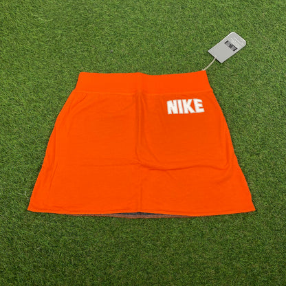 90s Nike Reversible Skirt Orange Grey Medium