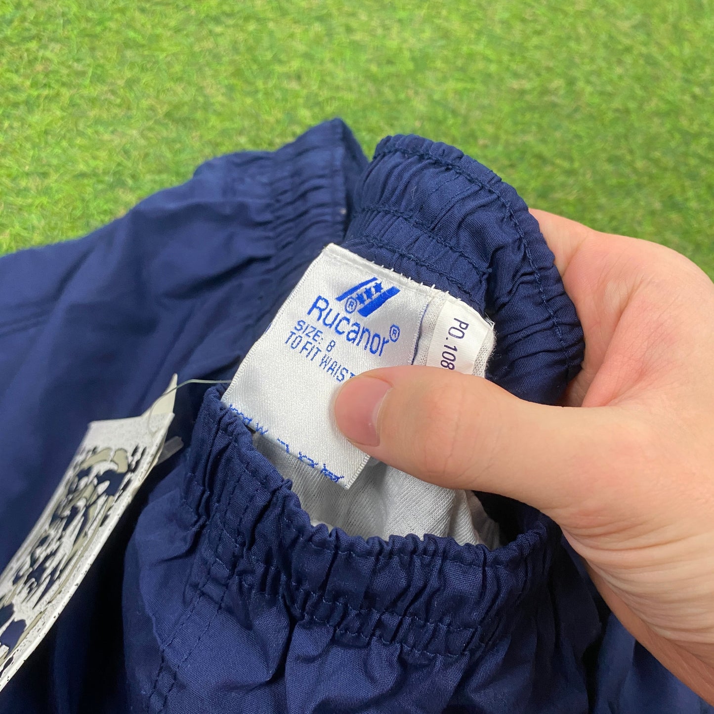 Retro Nylon Sprinter Shorts Blue Large
