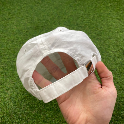 Vintage 90s Nike Metal Swoosh Hat White