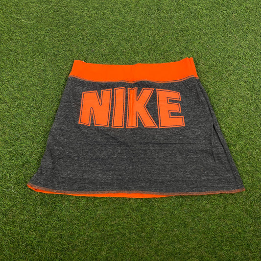 90s Nike Reversible Skirt Orange Grey Large