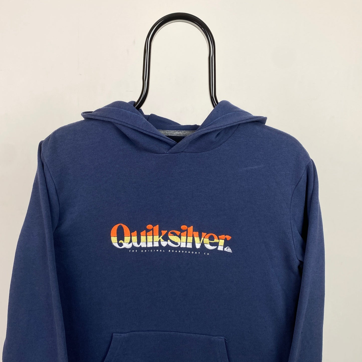 Retro Quiksilver Hoodie Blue XS