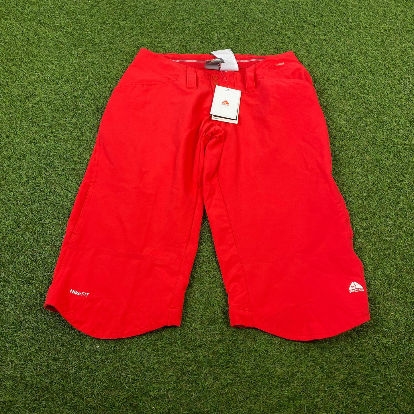 90s Nike ACG Cargo Shorts Red Large